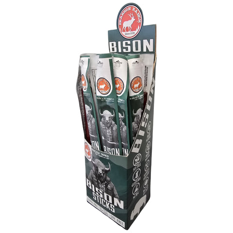 Wholesale Bison Hickory Smoked Snack Stick - 24 count caddy