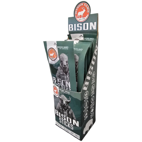 Wholesale Bison Hickory Smoked Snack Stick - 6 count multi-pack caddy