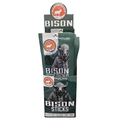 Wholesale Bison Hickory Smoked Snack Stick - 6 count multi-pack caddy