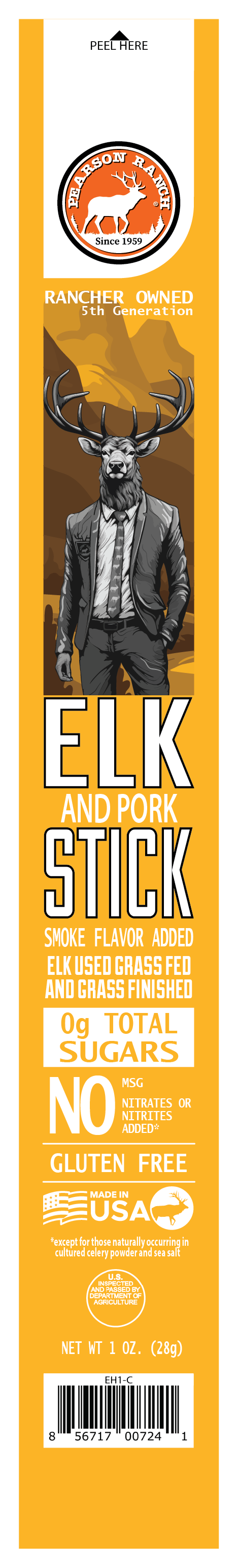 Wholesale Elk Snack Stick 1oz - (order in EACH quantities)