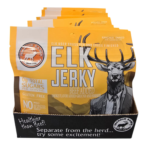 Wholesale Elk Jerky Display Tray - 12 each 2.1oz Resealable Bags