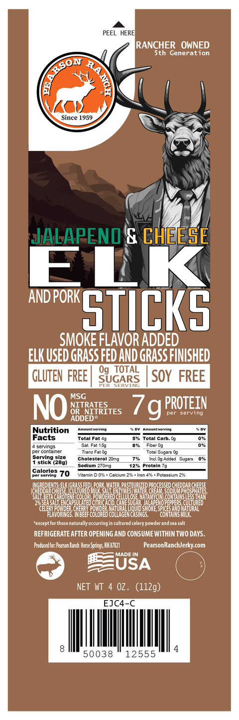 Elk Jalapeno & Cheese Snack Stick Multipack