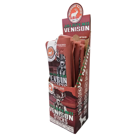 Wholesale Venison Jalapeno Snack Sticks - 6 count multi-pack caddy