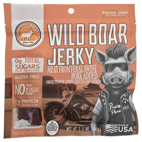 Wild Boar Jerky - 2.1oz Resealable Bag