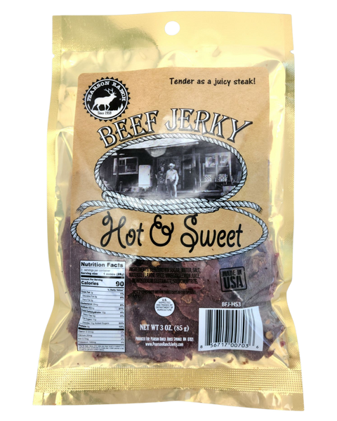 Wholesale Hot & Sweet Beef Jerky - 3 oz - Pearson Ranch Jerky
