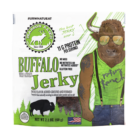 Wholesale Buffalo Jerky - 2.1oz Resealable Bag - Pearson Ranch Jerky